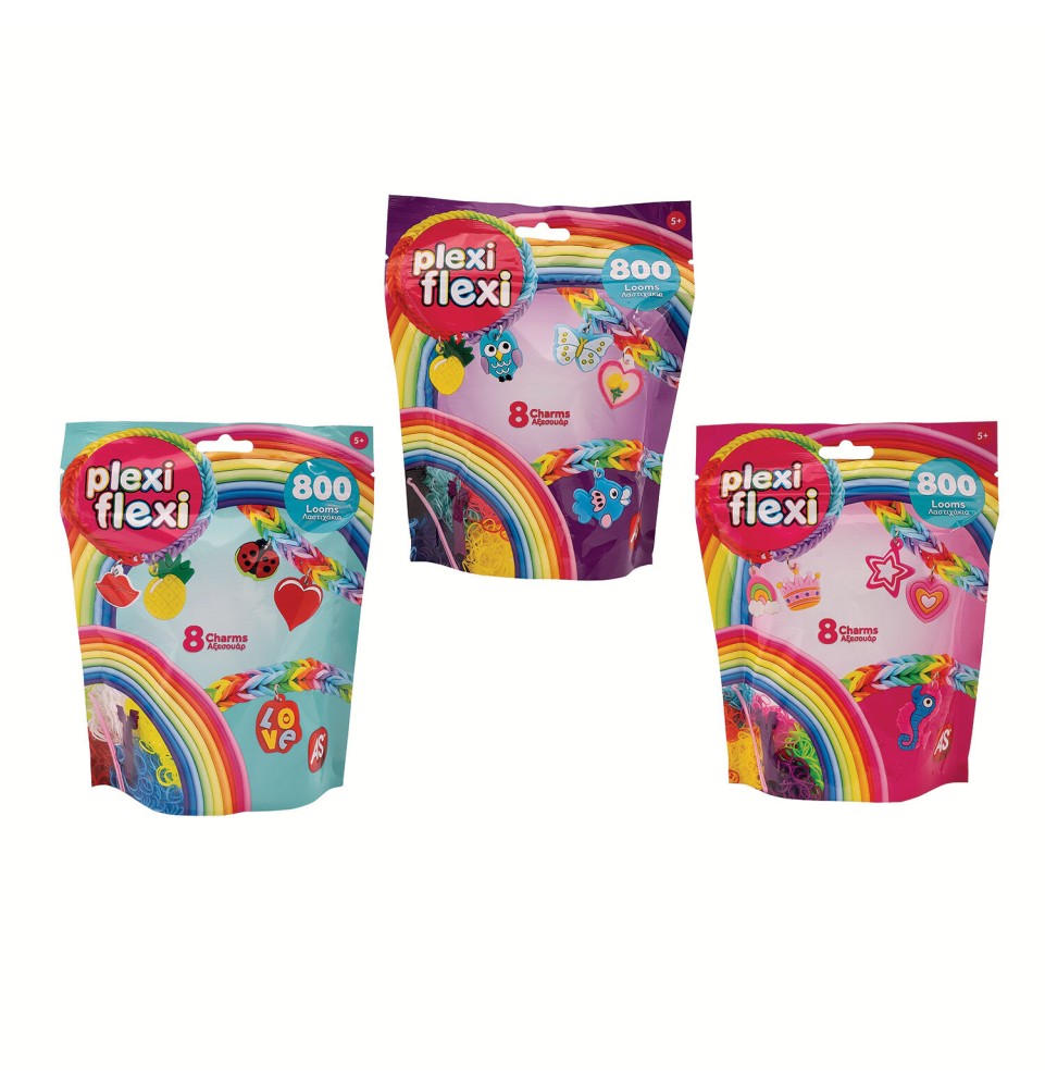 AS Plexi Flexi Bag With 800 Rubber Bands & 8 Accessories (1080-25566)