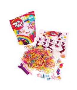 AS Plexi Flexi Bag With 800 Rubber Bands & 8 Accessories (1080-25566)