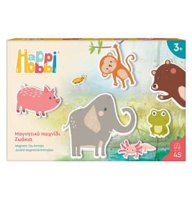 HappiHobbi Animals 45 Educational Paper Magnets (1029-64076)