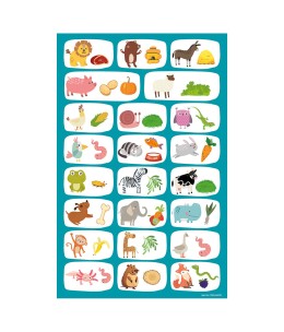 HappiHobbi Animals 45 Educational Paper Magnets (1029-64076)