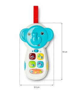 Educational Elephant Telephone Toy for Children 18+ Months (PL9004)