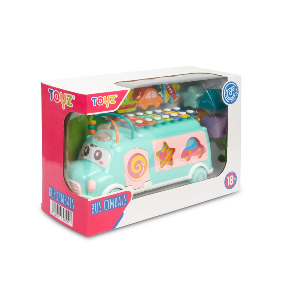 Toyz Λεωφορείο Με Ξυλόφωνο Μουσικό Παιχνίδι για 18+ Μηνών (PL8044)