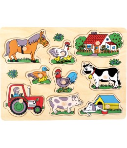 Ξύλινο Εκπαιδευτικό Farming Puzzle (SF1767)