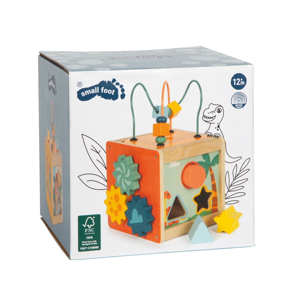 Wooden Activity Cube "Dino" (SF12618)