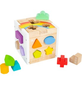 Wooden Sorting Cube “Rainbow” (SF11777)