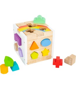 Wooden Sorting Cube “Rainbow” (SF11777)