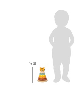 Wooden Stacking Tower "Tiger Safari" (SF11706)