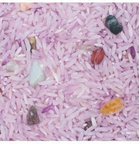 Αισθητηριακό Ρύζι Με Πολύτιμες Πέτρες Λιλά Sensory Play  (MixSpecial)