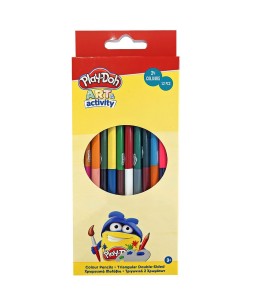 Μολύβια Χρωματιστά Διπλής Μύτης Play-Doh Σετ 12 Τεμαχίων