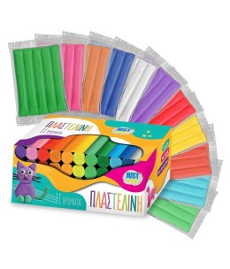 JUSTnote Πλαστελίνη Κλασικό Κουτί 11 Χρωμάτων 500g