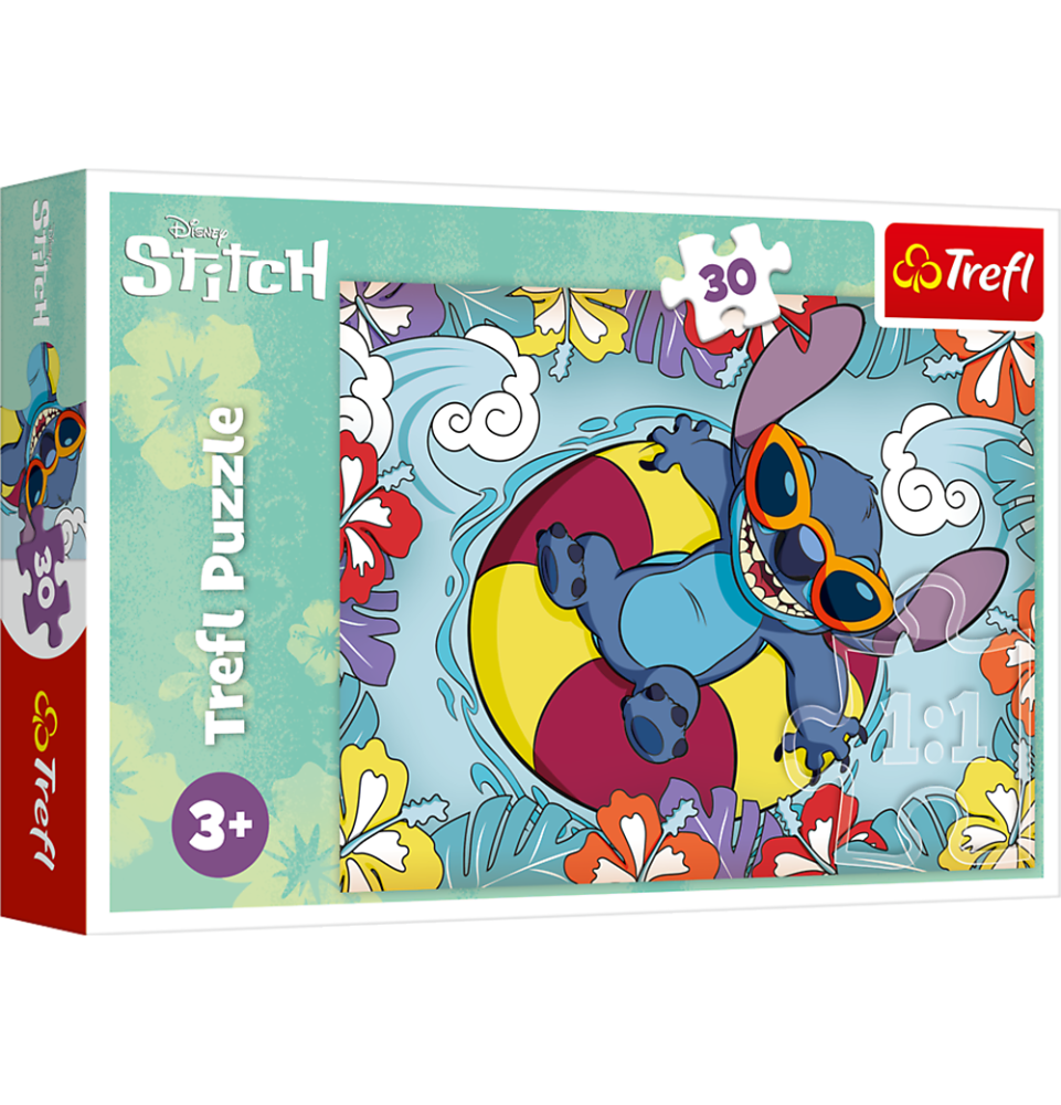Παιδικό Παζλ Trefl Disney Stitch 30τμχ - κουτί πλαϊνή όψη