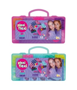 Plexi Flexi Best Friends Forever Θήκη Με 2400 Λαστιχάκια - 2 θήκες μπροστά όψη