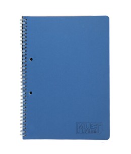 Τετράδιο Σπιράλ 17x25 Must Craft 2 Θεμάτων 4 Χρώματα - μπλε