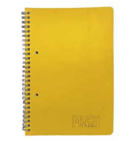 Τετράδιο Σπιράλ 17x25 Must Craft 2 Θεμάτων 4 Χρώματα - κίτρινο