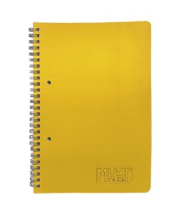 Τετράδιο Σπιράλ 17x25 Must Craft 2 Θεμάτων 4 Χρώματα - κίτρινο