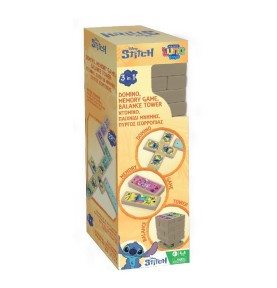 Πύργος 3 σε 1 Disney Stitch Ντόμινο, Μνήμης & Ισορροπίας