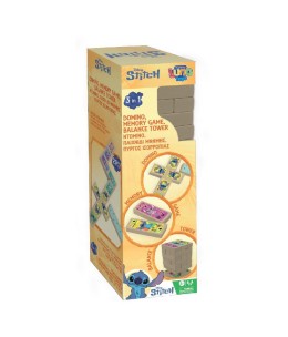 Πύργος 3 σε 1 Disney Stitch Ντόμινο, Μνήμης & Ισορροπίας