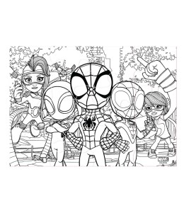 Παζλ 4 Σε 1 Spidey And His Amazing Friends - παζλ χρωματισμού