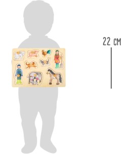 Ξύλινο Σφηνωτό Παζλ Small Foot Η Ζωή στη Φάρμα - διαστάσεις
