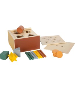 Ξύλινο Κουτί Montessori Small Foot Ταξινόμησης & Αντιστοίχισης - καπάκι με σχέδια