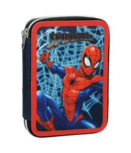Σχολική Κασετίνα Διπλή Γεμάτη GIM Marvel Spiderman Frame 21 Τεμάχια - μπροστά όψη