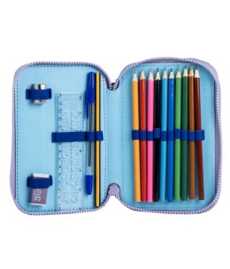 Σχολική Κασετίνα Διπλή Γεμάτη Disney Stitch & Scrump 2 Ορόφων - πρώτη θήκη