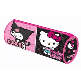 Σχολική Κασετίνα Βαρελάκι Hello Kitty & Kuromi 23 εκ.