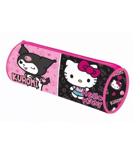 Σχολική Κασετίνα Βαρελάκι Hello Kitty & Kuromi 23 εκ.