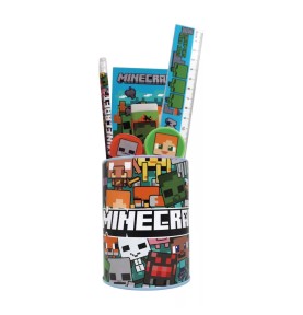 Σχολικό Σετ Δώρου Μεταλλική Μολυβοθήκη GIM Minecraft Creepers Need Hugs 7 Τεμάχια