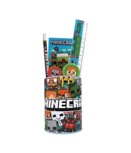 Σχολικό Σετ Δώρου Μεταλλική Μολυβοθήκη GIM Minecraft Creepers Need Hugs 7 Τεμάχια