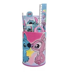 Σχολικό Σετ Δώρου Μεταλλική Μολυβοθήκη GIM Disney Lilo and Stitch Universe 7 Τεμάχια