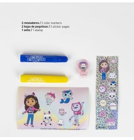 Σετ Ζωγραφικής σε Βαλιτσάκι Cerdá Gabby's Dollhouse "Cat Adventures" 26 Τεμάχια - λεπτομέρειες