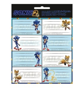 Sonic the Hedgehog Αυτοκόλλητες Ετικέτες Τετραδίων 16 Τεμάχια