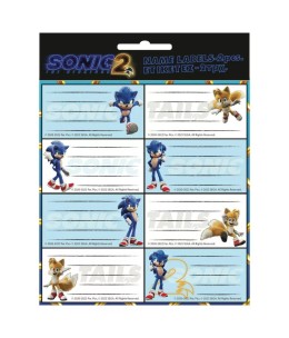 Sonic the Hedgehog Αυτοκόλλητες Ετικέτες Τετραδίων 16 Τεμάχια