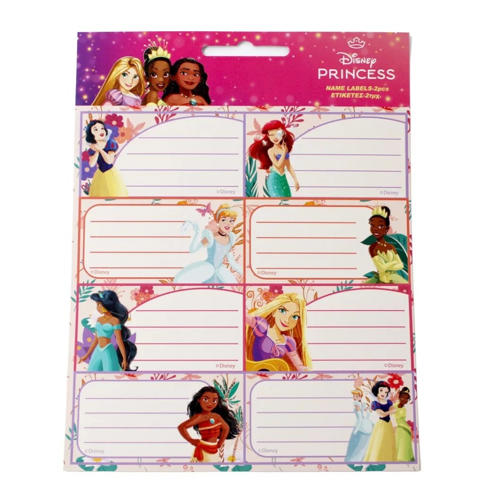 Disney Princess Spring Αυτοκόλλητες Ετικέτες Τετραδίων 16 Τεμάχια