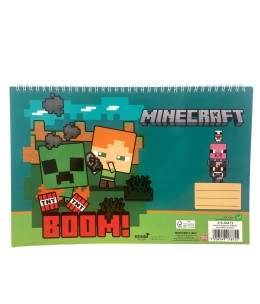 Σπιράλ Μπλοκ Ζωγραφικής GIM Minecraft Boom A4 30 Φύλλα