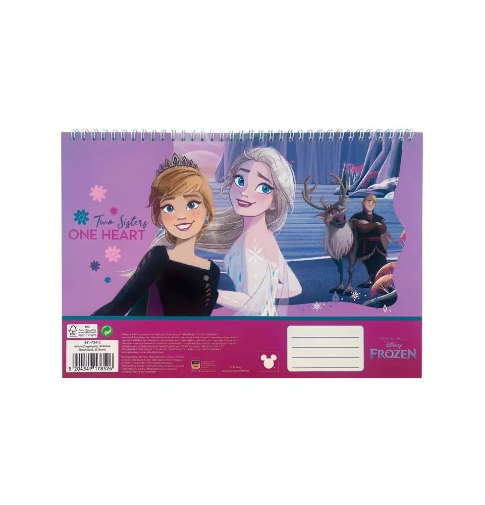 Σπιράλ Μπλοκ Ζωγραφικής Disney Frozen One Heart A4 30 Φύλλα