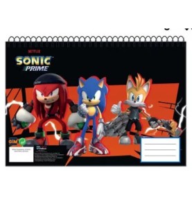 Σπιράλ Μπλοκ Ζωγραφικής Sonic the Hedgehog Get Me A4 30 Φύλλα