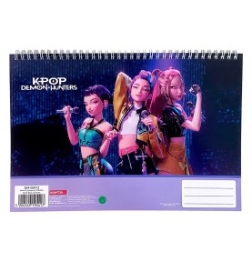 Σπιράλ Μπλοκ Ζωγραφικής K-Pop Demon Hunters Hunterx A4 30 Φύλλα