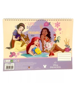 Disney Princess Life A4 Σπιράλ Βιβλίο Ζωγραφικής & Αυτοκόλλητα 40 Φύλλα