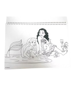Disney Princess Life A4 Σπιράλ Βιβλίο Ζωγραφικής & Αυτοκόλλητα 40 Φύλλα - ζωγραφιά 1