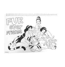 Disney Princess Life A4 Σπιράλ Βιβλίο Ζωγραφικής & Αυτοκόλλητα 40 Φύλλα - ζωγραφιά 2