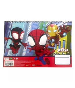 Spiderman Spidey Web A4 Σπιράλ Βιβλίο Ζωγραφικής & Αυτοκόλλητα 40 Φύλλα