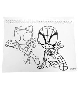 Spiderman Spidey Web A4 Σπιράλ Βιβλίο Ζωγραφικής & Αυτοκόλλητα 40 Φύλλα - ζωγραφιά 1