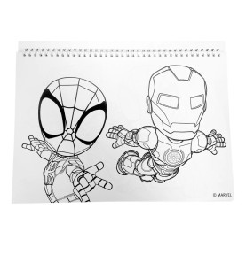 Spiderman Spidey Web A4 Σπιράλ Βιβλίο Ζωγραφικής & Αυτοκόλλητα 40 Φύλλα - ζωγραφιά 2