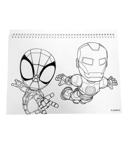 Spiderman Spidey Web A4 Σπιράλ Βιβλίο Ζωγραφικής & Αυτοκόλλητα 40 Φύλλα - ζωγραφιά 2