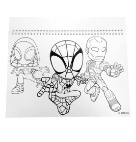 Spiderman Spidey Web A4 Σπιράλ Βιβλίο Ζωγραφικής & Αυτοκόλλητα 40 Φύλλα - ζωγραφιά 3