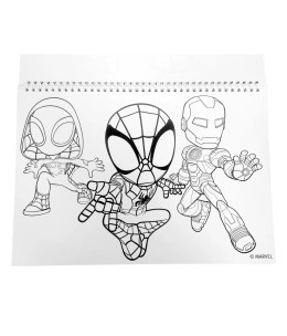 Spiderman Spidey Web A4 Σπιράλ Βιβλίο Ζωγραφικής & Αυτοκόλλητα 40 Φύλλα - ζωγραφιά 3