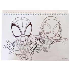 Spiderman Spidey Dino-Webs A4 Σπιράλ Βιβλίο Ζωγραφικής & Αυτοκόλλητα 40 Φύλλα - ζωγραφιά 1