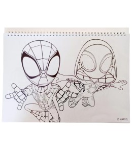 Spiderman Spidey Dino-Webs A4 Σπιράλ Βιβλίο Ζωγραφικής & Αυτοκόλλητα 40 Φύλλα - ζωγραφιά 1